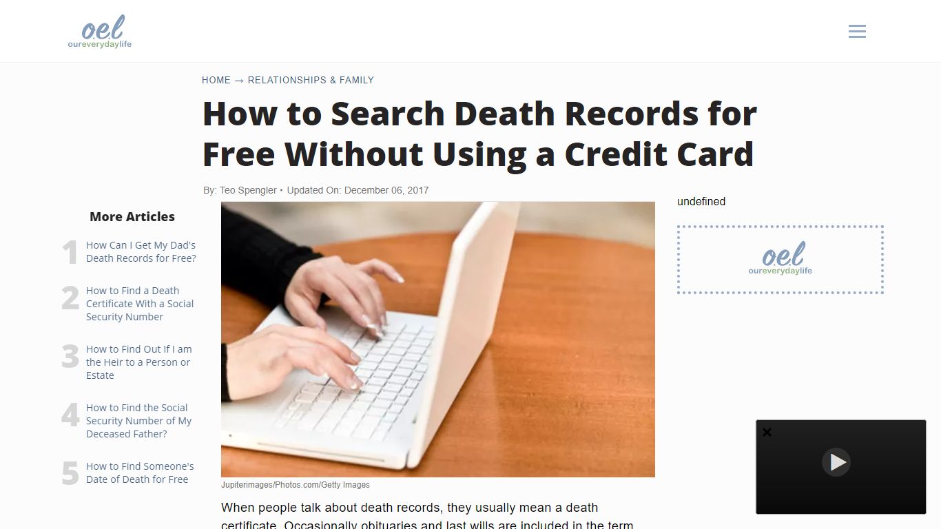 How to Search Death Records for Free Without Using a Credit Card